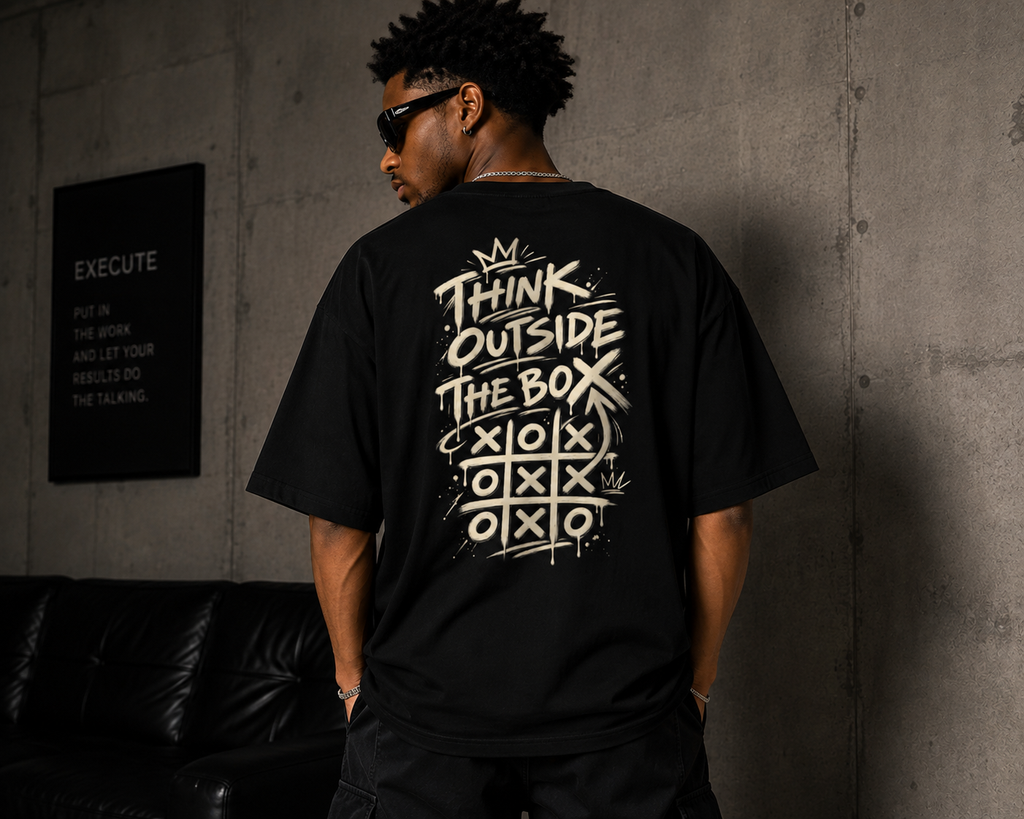 Think Outside the Box T-Shirt — Graffiti Tic-Tac-Toe Streetwear Tee